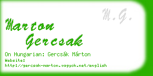 marton gercsak business card